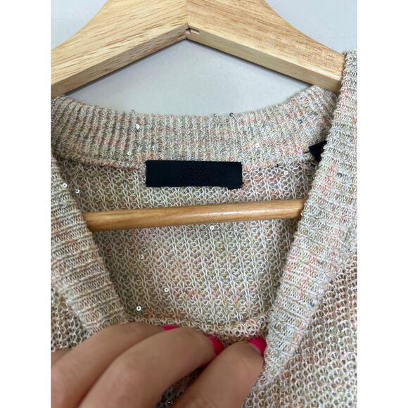 NEW ATM Space Dyed Cotton Linen Blend Crew Neckline Raglan Top Brown Size: XS - Picture 4 of 7